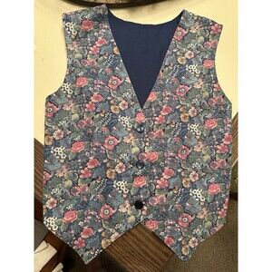 Vintage Retro Floral Vest Size Small Medium